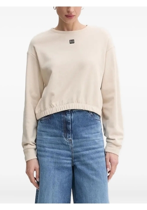 Armani Exchange logo-plaque sweatshirt - Neutrals