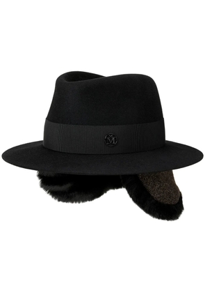 Maison Michel Andre strap-detail fedora hat - Black