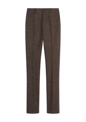 Tod's textured-weave trousers - Brown