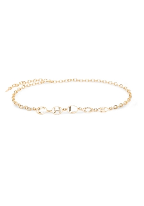 Chloé logo-letters chain belt - Gold