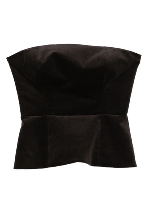 P.A.R.O.S.H. velvet peplum top - Brown