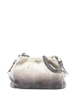 Prada Pre-Owned 2000-2025 Cervo Ombre Antik Chain shoulder bag - White