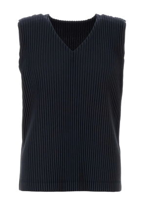 Homme Plissé Issey Miyake pleated V-neck vest - Blue