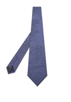 Valentino Garavani Pre-Owned patterned-jacquard silk tie - Blue