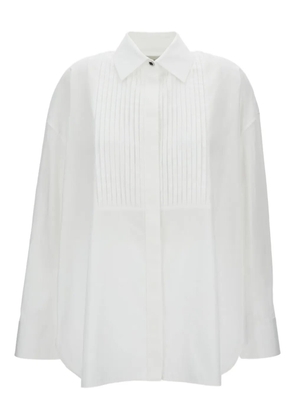 Golden Goose Popeline pleated jewel button shirt - White