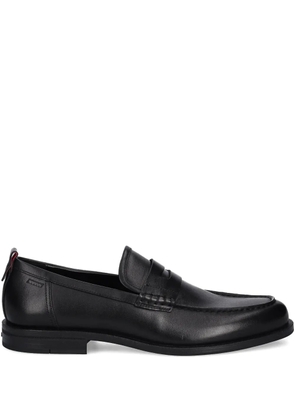 HUGO band-detail loafers - Black