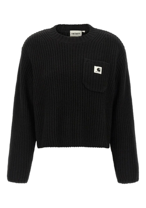 Carhartt WIP thick-ribbed logo-patch sweater - Black