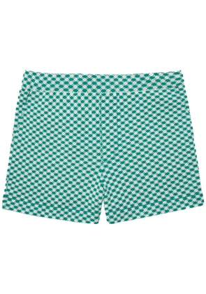GOD'S TRUE CASHMERE geometric-print shorts - Green