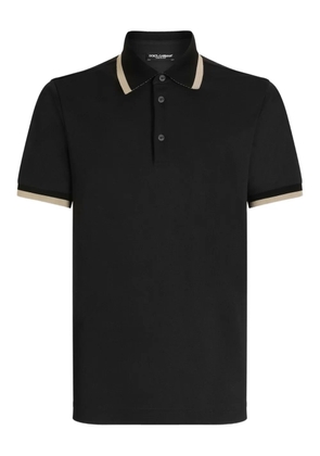 Dolce & Gabbana short sleeve polo shirt - Black