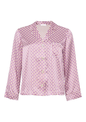 ERES Disque geometric-print silk pyjama top - Purple