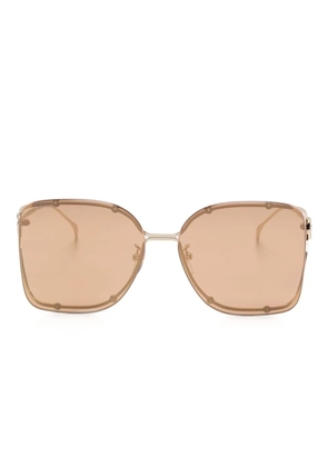 Gucci Eyewear oversize-frame sunglasses - Gold