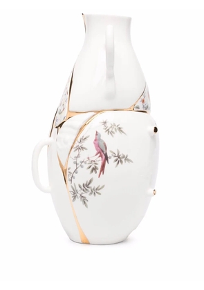 Seletti Kintsugi porcelain vase - White