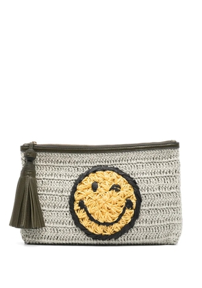 Anya Hindmarch raffia clutch bag - Neutrals