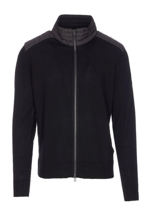 Belstaff high-neck patched-logo cardigan - Black