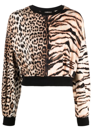 Roberto Cavalli animal-print long-sleeve blouse - Neutrals