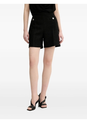 HUGO tweed-texture shorts - Black