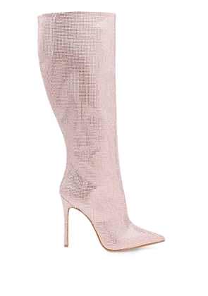 Celia Kritharioti crystal-embellished leather boots - Pink