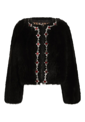Dolce & Gabbana DNA rhinestone-embellished jacket - Brown