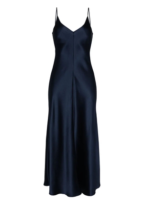 VOZ V-neck slip silk dress - Blue