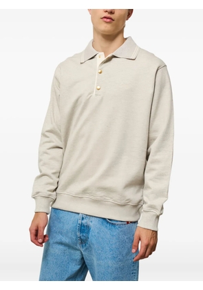 Drôle De Monsieur long-sleeve polo shirt - Neutrals
