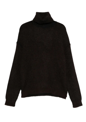 Uma Wang roll-neck ribbed sweater - Brown