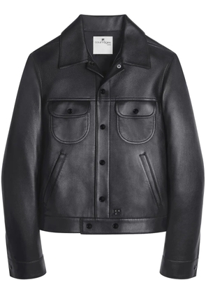 Courrèges leather shirt jacket - Black