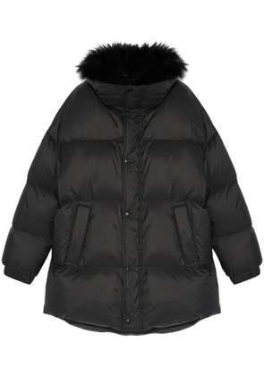 Yves Salomon padded-design coat - Black