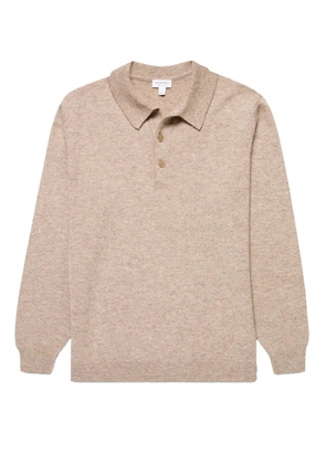 Sunspel long-sleeve polo shirt - Neutrals