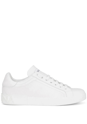Dolce & Gabbana Portofino leather sneakers - White