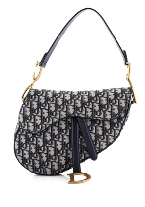 Christian Dior Pre-Owned Saddle Handbag Oblique Canvas Medium shoulder bag - Blue