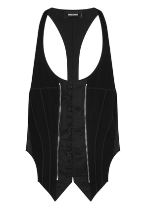 DSQUARED2 deconstructed panelled waistcoat - Black
