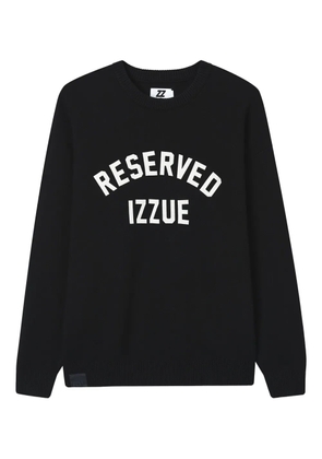 izzue logo-print sweater - Black
