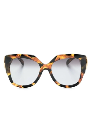 Gucci Eyewear tortoiseshell-effect oversize-frame sunglasses - Brown