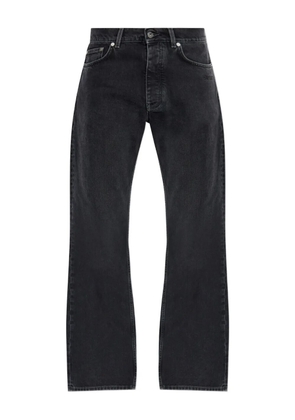 Off-White logo-embroidered jeans - Black