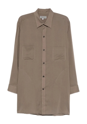 Yohji Yamamoto long sleeve shirt - Brown