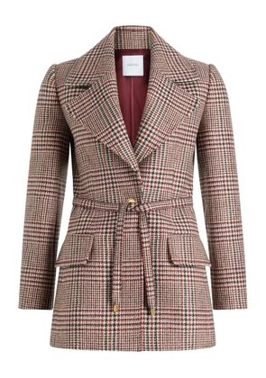 Patou checked belted blazer - Neutrals