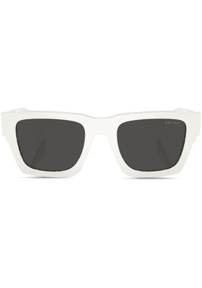 Prada Eyewear logo-lettering square sunglasses - White