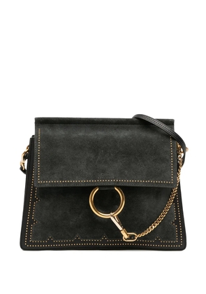 Chloé Pre-Owned 2010-2025 Medium Studded Suede and Calfskin Faye crossbody bag - Black
