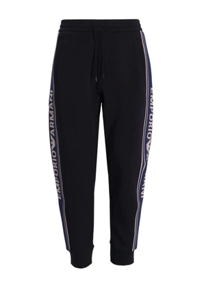 Emporio Armani logo-detail track pants - Blue