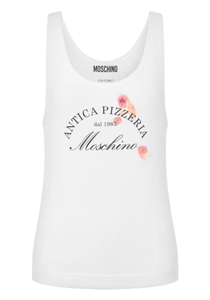 Moschino slogan-print vest - White