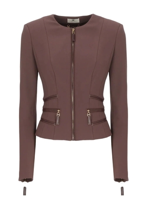 Elisabetta Franchi cropped jacket - Brown