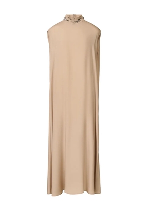 Fabiana Filippi embellished mock-neck maxi dress - Neutrals