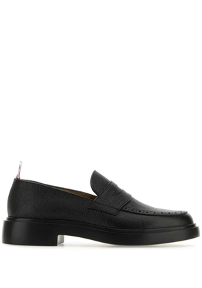 Thom Browne pebbled leather penny loafers - Black