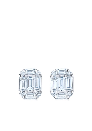 KWIAT 18kt white gold diamond Starburst stud earrings - Silver