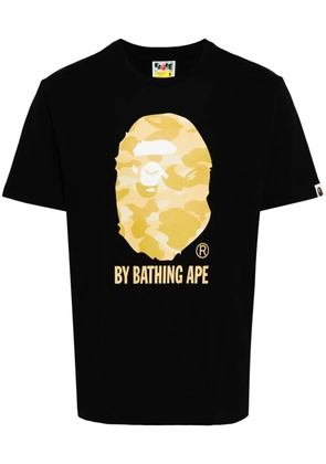 A BATHING APE® logo-print cotton T-shirt - Black