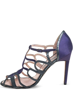 Manolo Blahnik pre-owned 110mm cut-out pumps - Purple