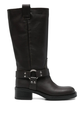 Gisel Moire 50mm Blackpool biker boots - Brown