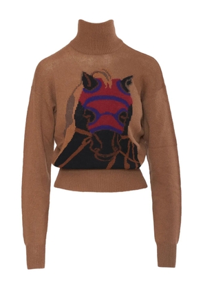 Krizia Pre-Owned Horse sweater - Brown