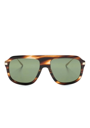 Gucci Eyewear tortoiseshell-effect pilot-frame sunglasses - Gold