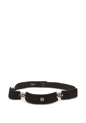 Pirovano Vintage suede belt - Black